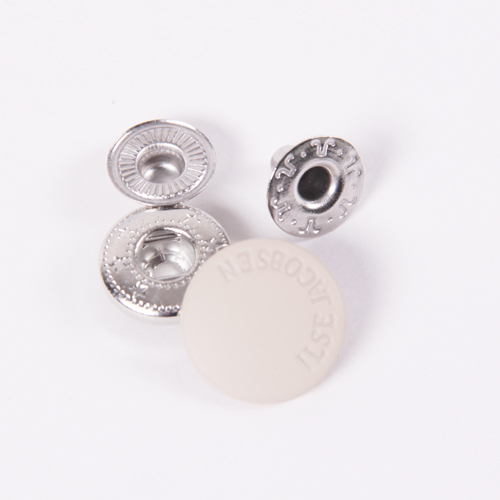 Metal logo press button