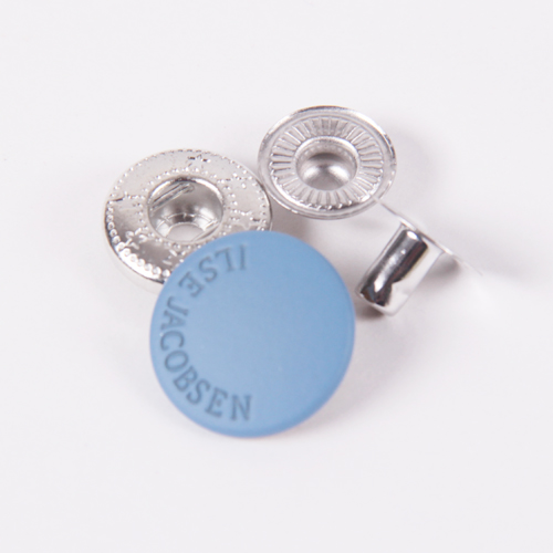 Metal logo press button