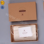 Sinicline kraft box with leather patch logo BX155