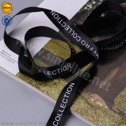 Black custom logo ribbon PL120