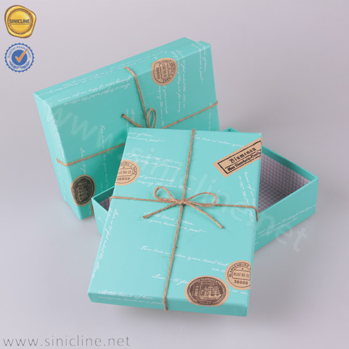 Blue custom size gift box BX186