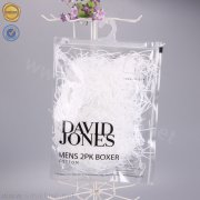 Sinicline clear underwear ziplock bag with hanger LMPB-FDX-062