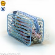 PVC striped zipper lock bag  for makeup SNWG-SZHZ-052