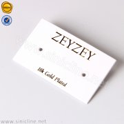 Sinicline Debossed Jewelry Card for Earrings AYJC-CKT-002