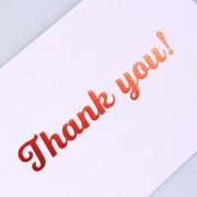 Thank You Card with Hot Mosaic Gold KRTC-SN-01