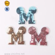 Letter Embroidery Sequin Patch SNEM-FY-070